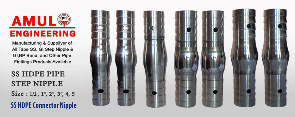 Sub. HDPE Pipe SS Reduce Connector Nipple